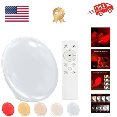 670nm Red Light Therapy Sleep Device & 10,000 Lux Sun Lamp   Dual Function Sl...