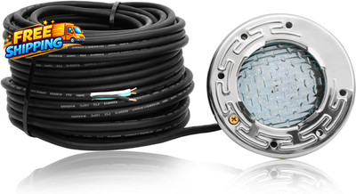 6 Inch LED Spa Lights for Inground Pool 100FT AC120V 6 Inch White Pool Lights