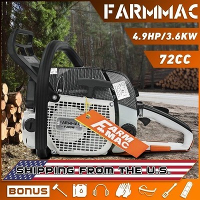 72cc Gas Chainsaw Power Head Compatible with MS381 MS380 038 without Bar Chain