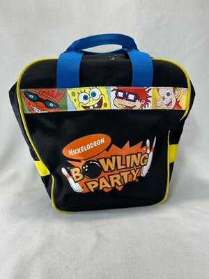 Nickelodeon Bowling Party Bowling Bag Sponge Bob Jimmy Neutron Rugrats Preowned