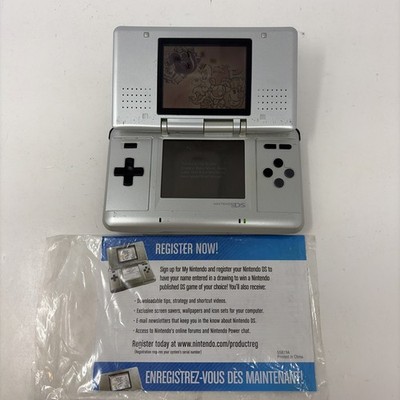 Nintendo DS Original NTR-001 Silver Handheld Console System Tested