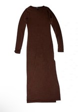 Forever 21 brown dress with a side slit Size S