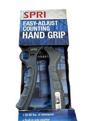 SPRI Easy-Adjust Counting Hand Grip 20-80 lbs Resistance Wrist Forearm Exerciser