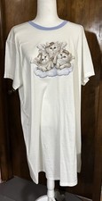 VTG NEW Simply Basic Airwaves One Size Puffy Angle Cats Kittens Nightshirt CUTE
