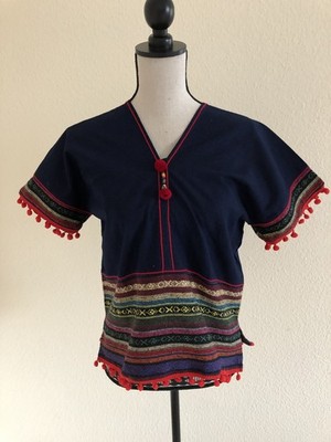 Handgefertigtes Ethno Oberteil, Boho Ethno Shirt,  Traditionelle Kleidung 344