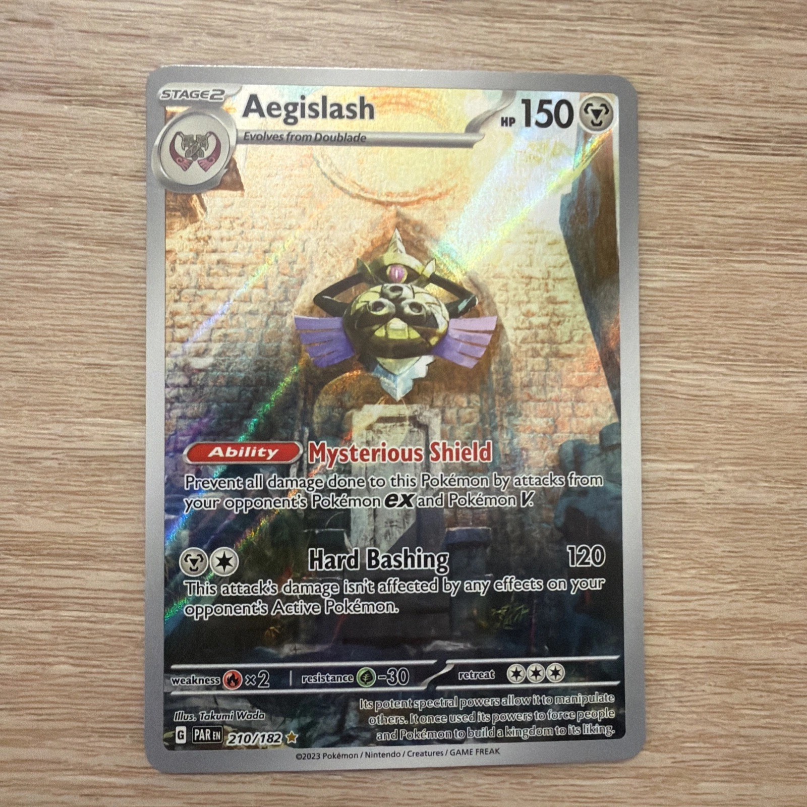 Aegislash Illustration Rare SV04: Paradox Rift 210/182 LP