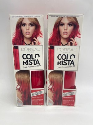 L'Oreal Colo Rista Semi Permanent Hair Color #BrightRed375 New Authentic