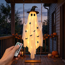 Halloween Decorations Outdoor, 6ft Swinging Ghost Outdoor Decor