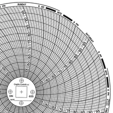 GRAPHIC CONTROLS Chart 655 Circular Paper Chart, 7 day, 60 pkg 30ZX89