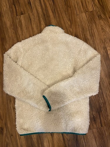 Patagonia Sherpa Fleece Jacket Full Zip Retro X Beige Men Small Green Plaid Wool - Picture 2 of 8