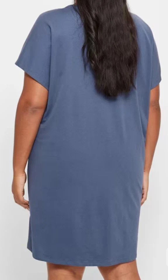 Damas Talla Grande 16/18 Azul Verano Camiseta Camisón Yoga Gatos Objetivo NUEVO Foto 4 de 4