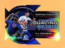 2014 Bowman Chrome Dualing Die Cut #DDC-PE C.J. Edwards / Stephen Piscotty