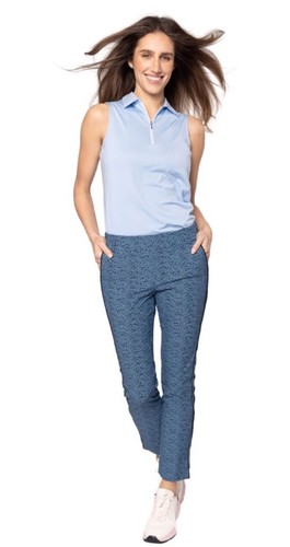 Pantaloni da golf Golftini alla caviglia blu nuovi con etichette $164 taglia M - Foto 2 di 6