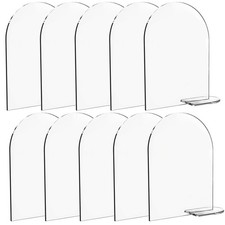 10 Pcs Transparent Acrylic Wedding Signs Table Place Card Holders