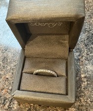 Stunning Platinum Round Brilliant Cut Diamond Half Eternity Ring Size L