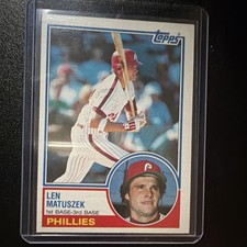 Topps Len Matuszek Philadelphia Phillies MLB Baseball 1983 Rookie Card #357