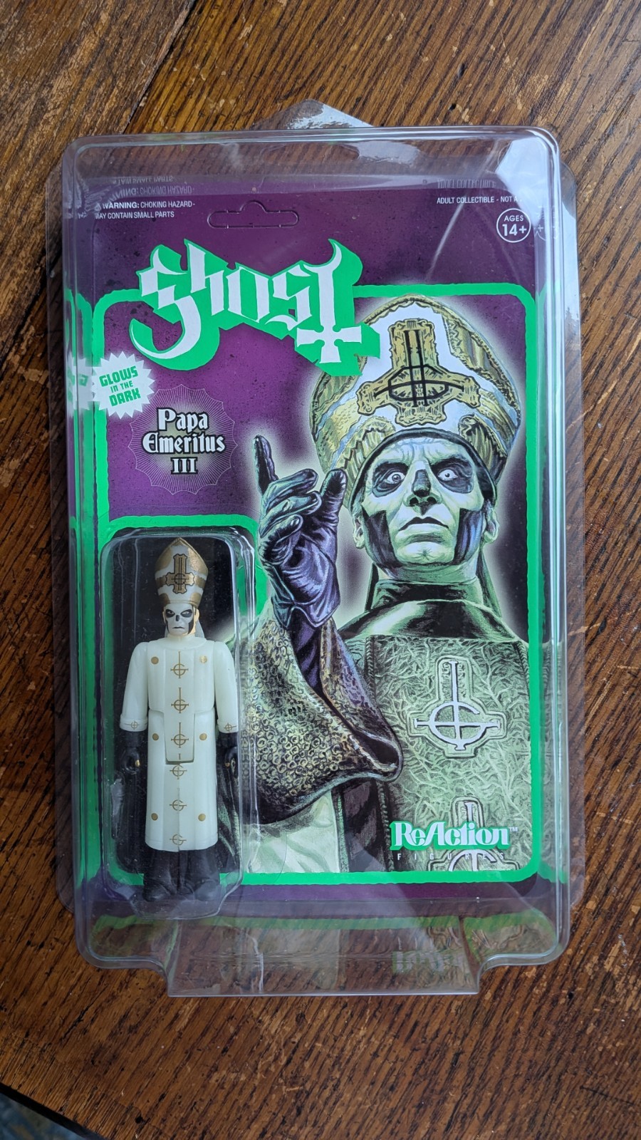 Ghost - Papa Emeritus III - GITD Glow In The Dark - Super7 - NIB SEALED!!  LOOK!