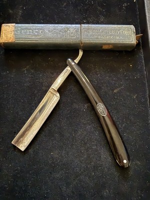 Vintage Straight Razor H. Boker & Co. German RED-INJUN No 101 Coffin Box (R22)