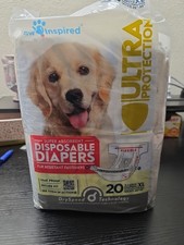 Couches jetables pour chien ultra protection Paw Inspired 13211 en vrac - 20 pièces