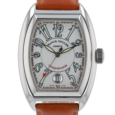 Franck Muller Conquistador Stainless Steel Silver Dial 34mm