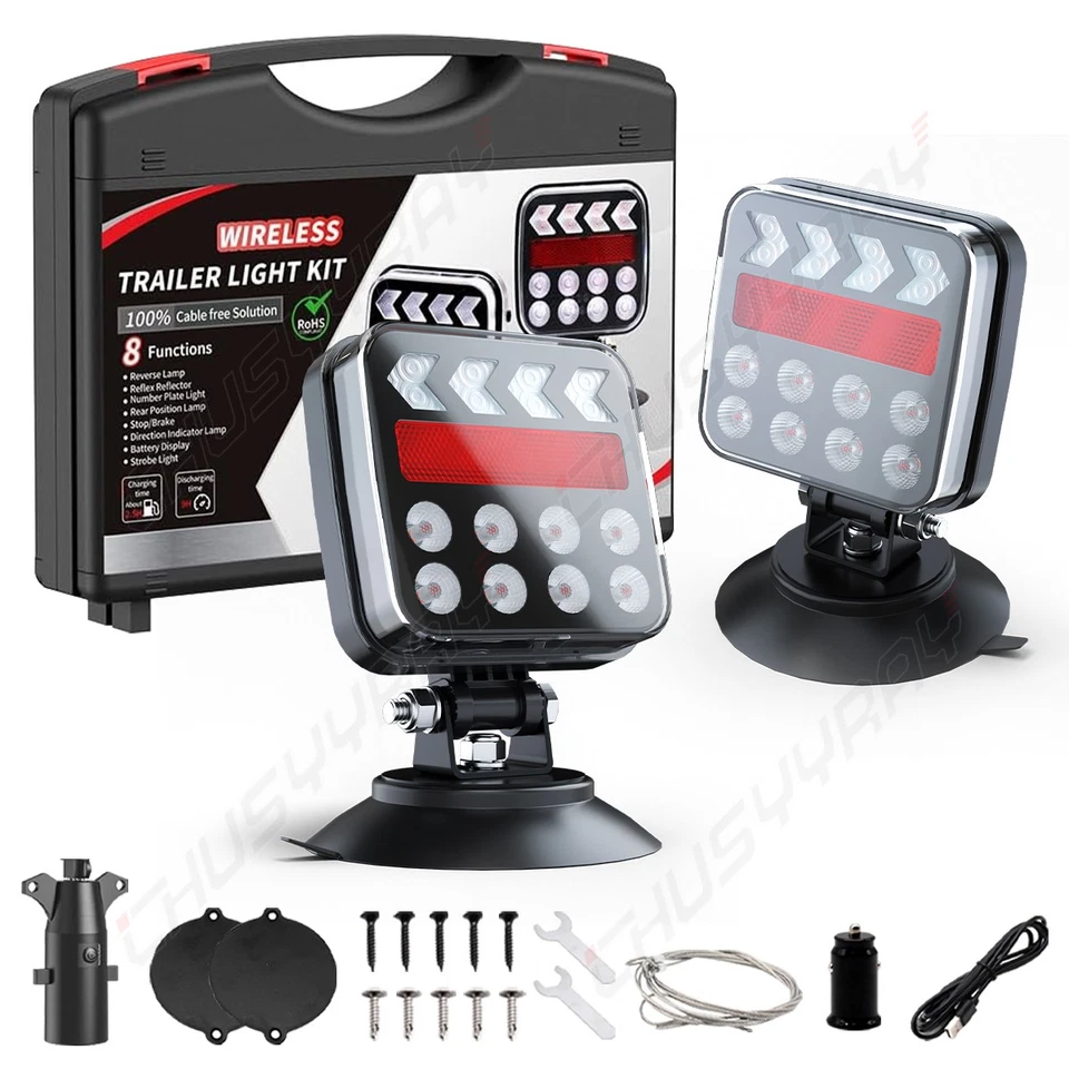 Kit de luces traseras magnéticas inalámbricas para remolque para camión MACK Vision CX CXN Foto 2 de 4