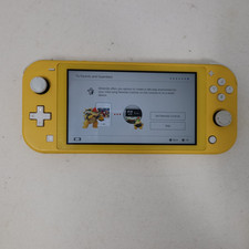 Nintendo Switch Lite Yellow Console 32GB Tested Working Hairline Crack Housing