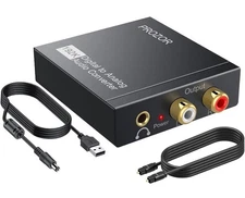 NEW PROZOR 192KHz Digital to Analog Audio Converter 3.5mm Jack Adapter PS3 DVD