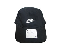 Nike Kids Club Cap Black White Size 4-7 New