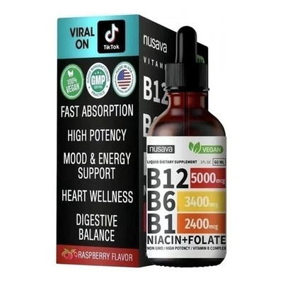 Nusava Complete Vitamin B Complex | Natural B-Vitamin Blend with B12, B6, Niacin