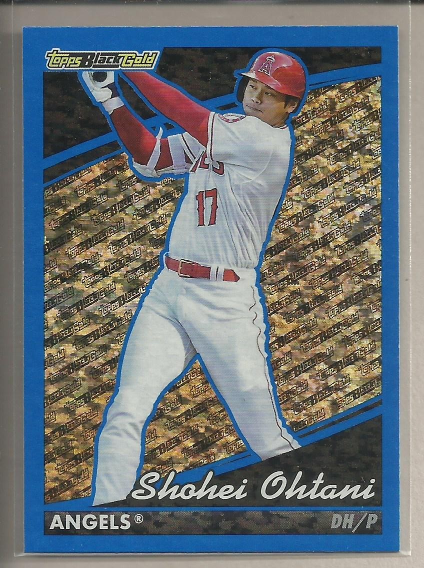 Shohei Ohtani 2022 Topps Update Topps Black Gold BLUE Parallel #BG-1 Dodgers