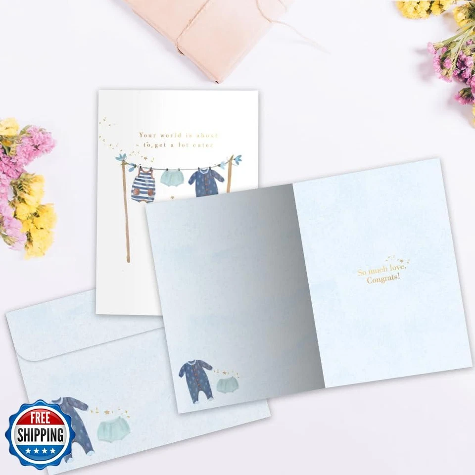 Tree-Free Greetings - New Baby Boy Greeting Card - Artful Designs - 1 Card +  - Image 3 of 4