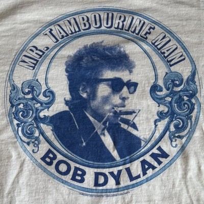 BOB DYLAN Mr. Tambourine Man Licensed Folk Rock T-Shirt 2022. LARGE Preowned NV