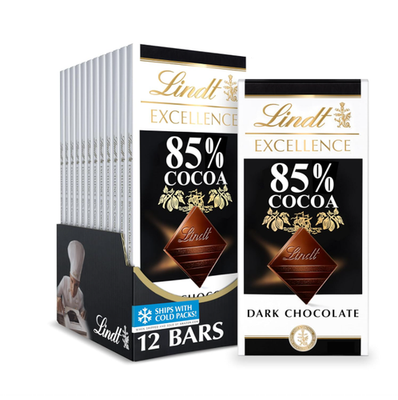EXCELLENCE 85% Cocoa Dark Chocolate Bar, Dark Chocolate Candy, 3.5