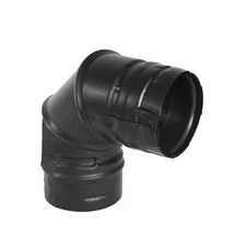 Pelletvent for Multi-Fuel 3In. Diameter 90° Elbow, Black