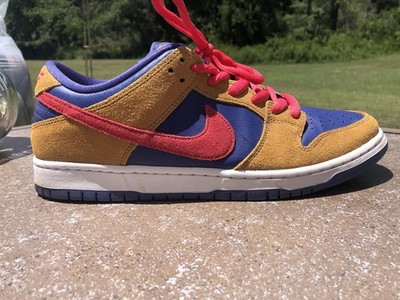 Nike SB Dunk Low Reverse 10.5 Men s Papa Bear BQ6817-700 Color Wheat Fusion Red