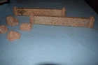 Marx Rev War Playset # 3401 tin litho walls, end caps & rock boulders & piles