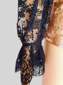 AGENT PROVOCATEUR SOIREE CELESTINE BLACK/PEACH SHIRT UK12/US6-8/IT44 RARE!&pound;1,295