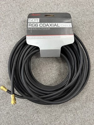 Rocketfish RF-RG650BK2 50ft Antenna Cable RG6 Coaxial Cable