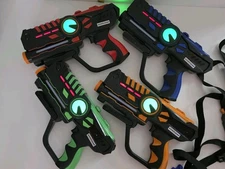 ArmoGear Laser Tag Set of 4 Guns & Vests – Infrared Blasters Lights & Sounds 
