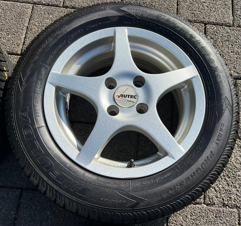 4 ALU 14" WINTERRÄDER HONDA ACCORD CIVIC PRELUDE KIA SEPHIA MITSUBISHI CARISMA - Bild 4 von 4