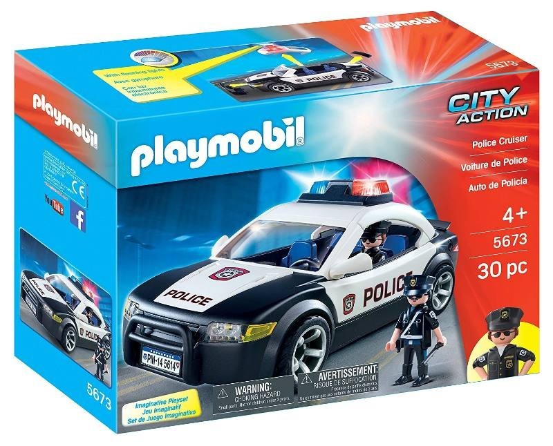 PLAYMOBIL Police Car Patrol Police 5673 City Action Complete Set