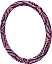 Pink Safari Zebra Print Steering Wheel Cover Pink Safari Zebra Print Steering Wheel Cover
