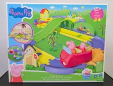 Hasbro Peppa Pig All Around Peppa’s Town Playset with Car Track 35+ Sounds New