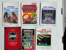 Lot of 6 Atari 2600 Catalogs/Manuals - Early 1980s Originals