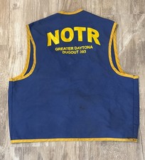 RARE VTG National Order Of Trench Rats 393 Daytona FL Vest L Veteran Life Member