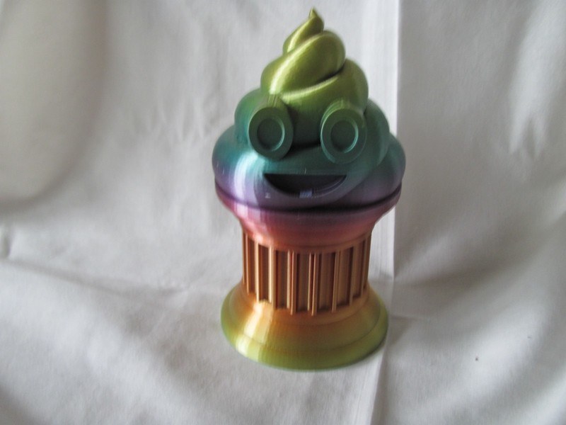 Poop Emoji Trophy - Perfect Award/Gift - 6" Rainbow Poop Emoji - Znet3D