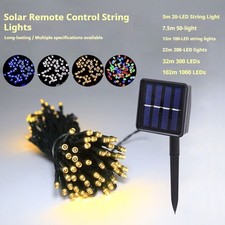 Solar Powered Outdoor String Lights Waterproo...