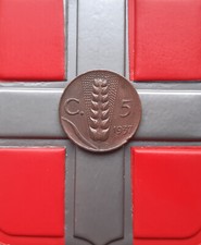 (£)  5 Centesimi 1937 (Spiga 2° tipo) - (Rara) - REGNO D'ITALIA - VITT. EM. III