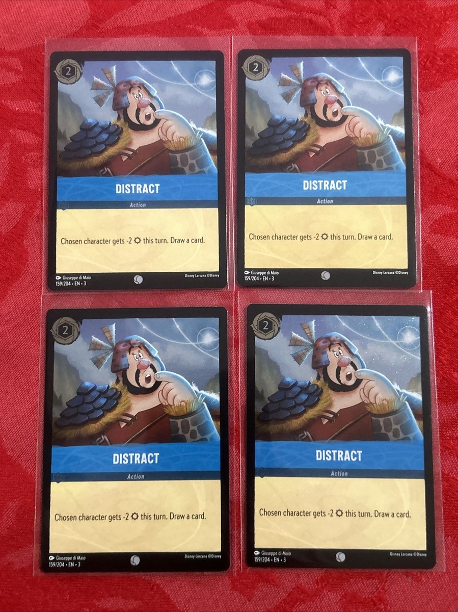 4x FOIL Disney Lorcana Inklands - Distract - 159/204 - FOIL x4 | eBay