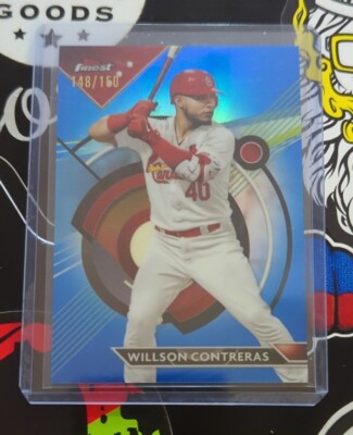 2023 Topps Finest Blue #/150 63 Willson Contreras - St. Louis Cardinals
